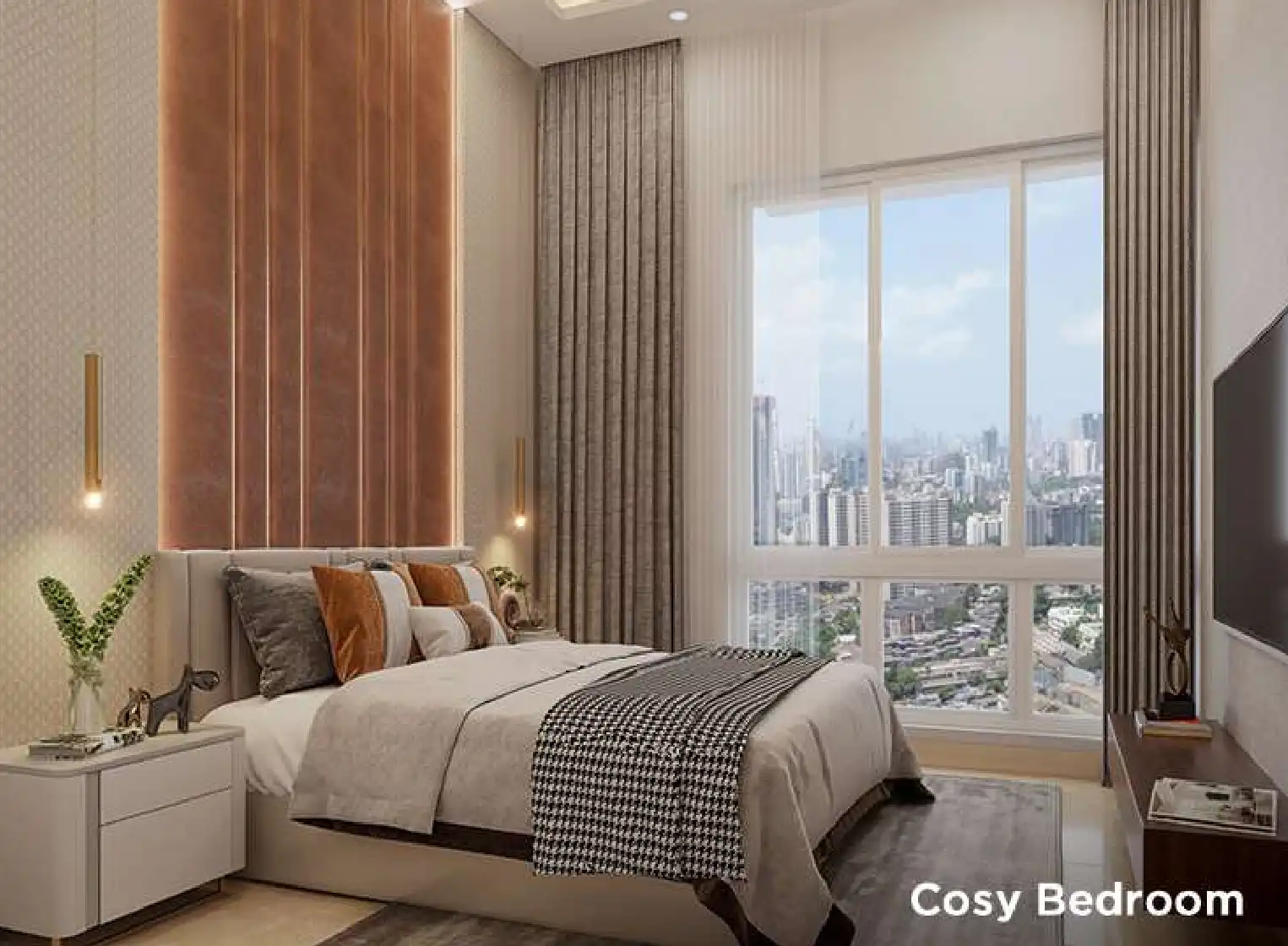 Queens-Necklace-Upper-Kharghar-sample-flat-bedroom
